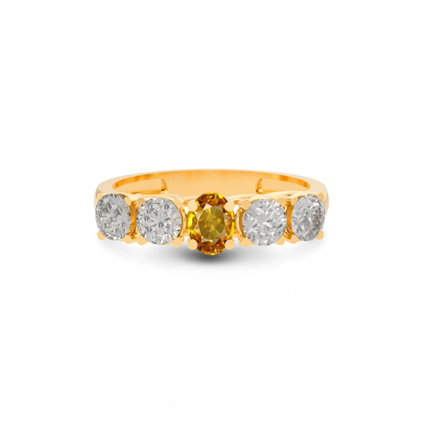 Yellow Sapphire Panchdhatu Ring R10