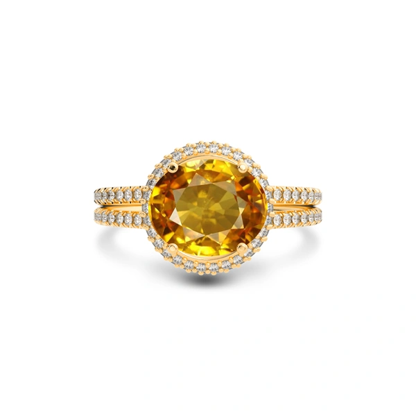 Yellow Sapphire Panchdhatu Ring R11