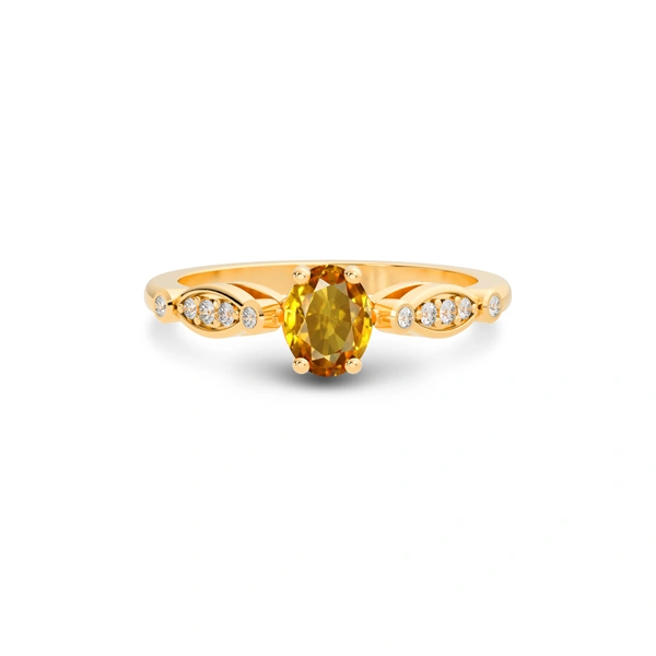 Yellow Sapphire Panchdhatu Ring R15