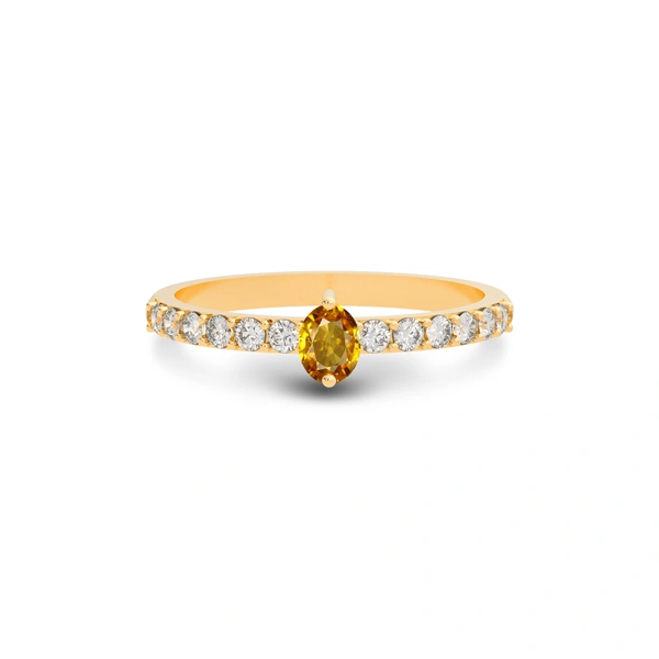 Yellow Sapphire Panchdhatu Ring R20