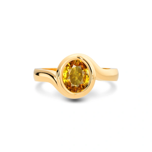 Yellow Sapphire Panchdhatu Ring R22