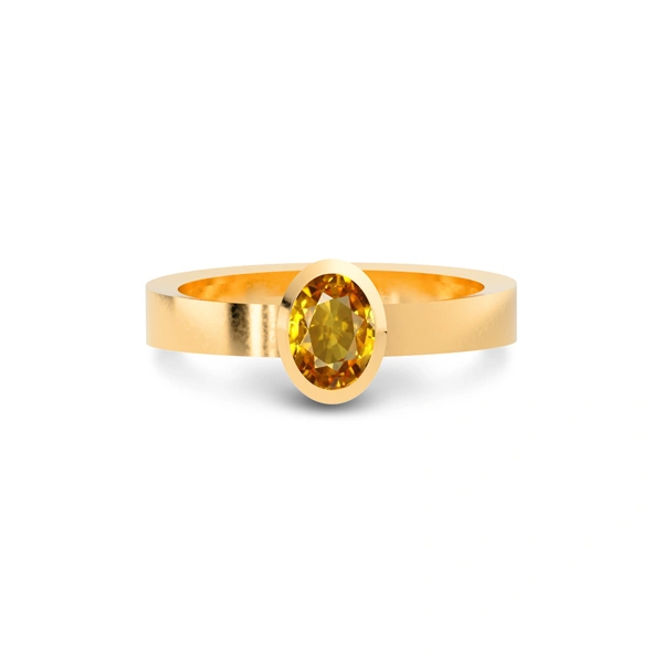 Yellow Sapphire Panchdhatu Ring R23