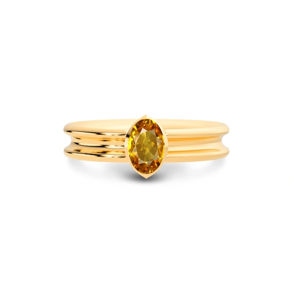 Yellow Sapphire Panchdhatu Ring R24
