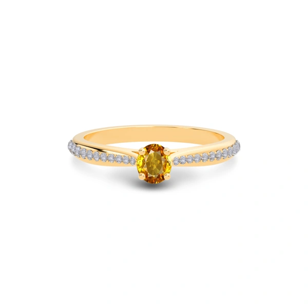 Yellow Sapphire Panchdhatu Ring R25