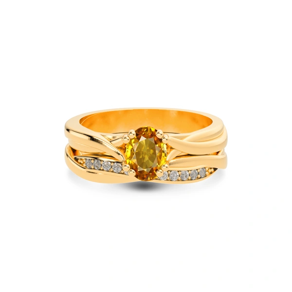 Yellow Sapphire Panchdhatu Ring R27