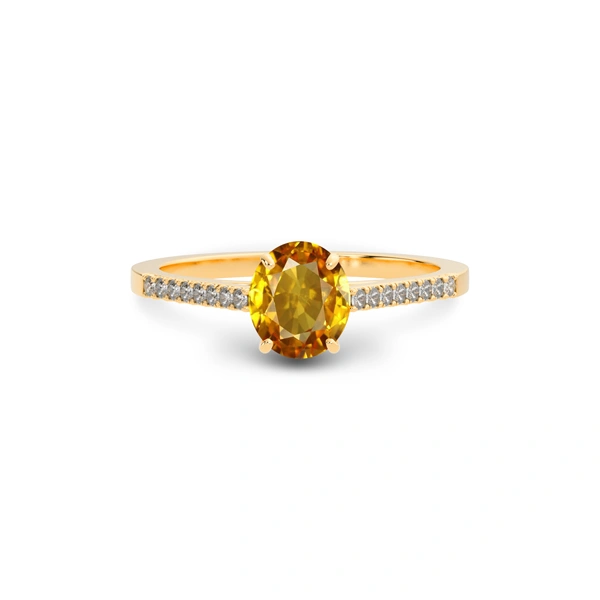 Yellow Sapphire Panchdhatu Ring R28