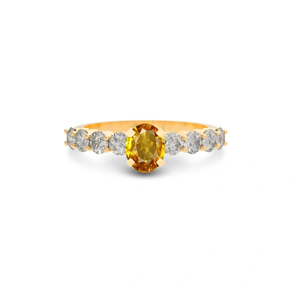 Yellow Sapphire Panchdhatu Ring R29