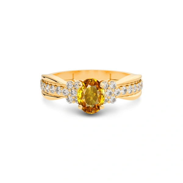 Yellow Sapphire Panchdhatu Ring R31