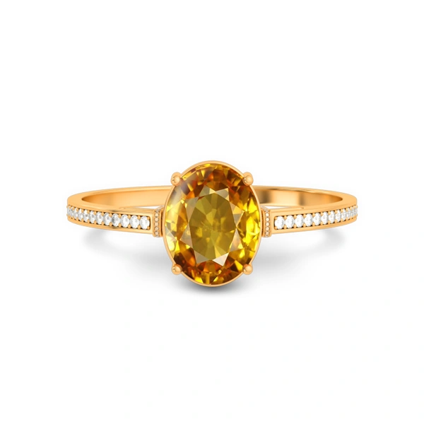 Yellow Sapphire Panchdhatu Ring R50