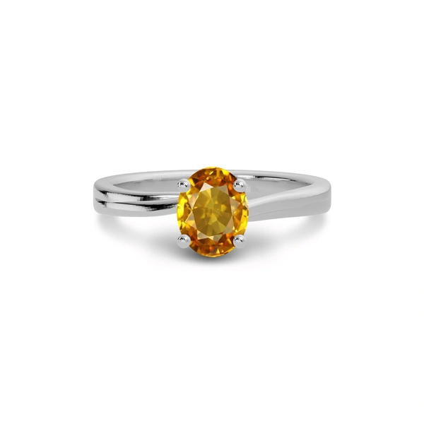 Yellow Sapphire Sterling Silver Ring R16