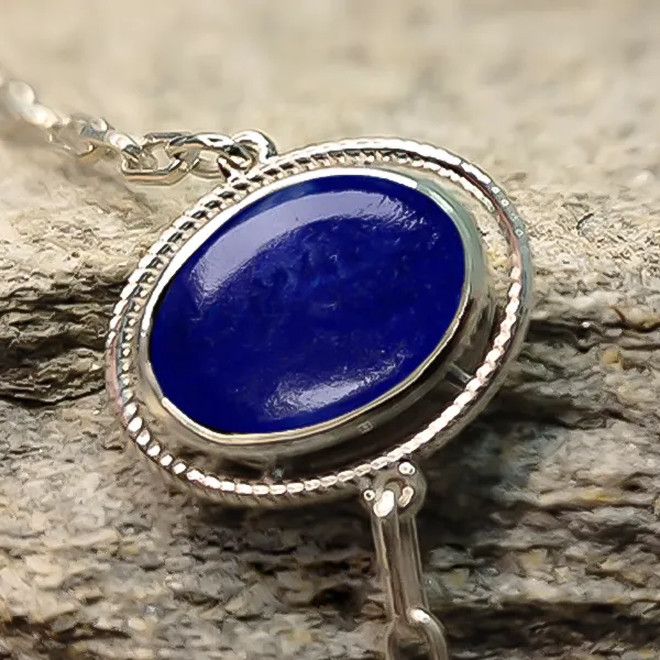 Lapis Lazuli Silver Rakhi - RK-2LZ